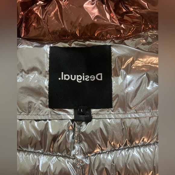 Desigual | Women’s Metallic Puffer Jacket - Picture 6 of 8